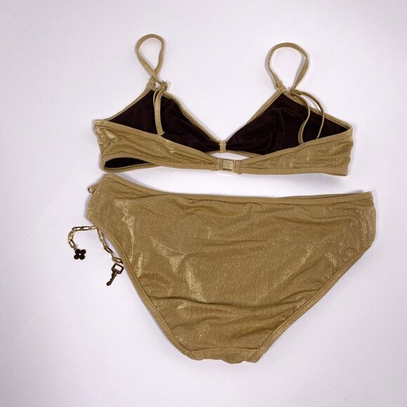 LOUIS VUITTON Gold Lurex S/S 2006 Bikini with Gold Charms - Picture 11 of 14